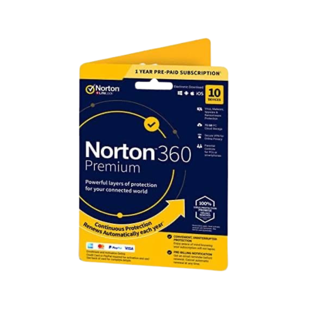 Norton 360 Premium 10PC (Account + key) 1 Year - INOVA Software